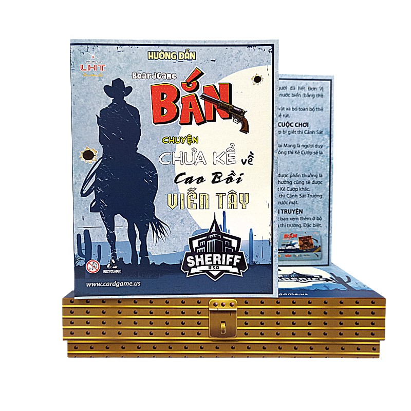 Đồ chơi thẻ bài Bang! Board game nhập vai cao bồi bắn súng, giá rẻ, dễ chơi cho cả trẻ em và người lớn từ 4 - 7 người