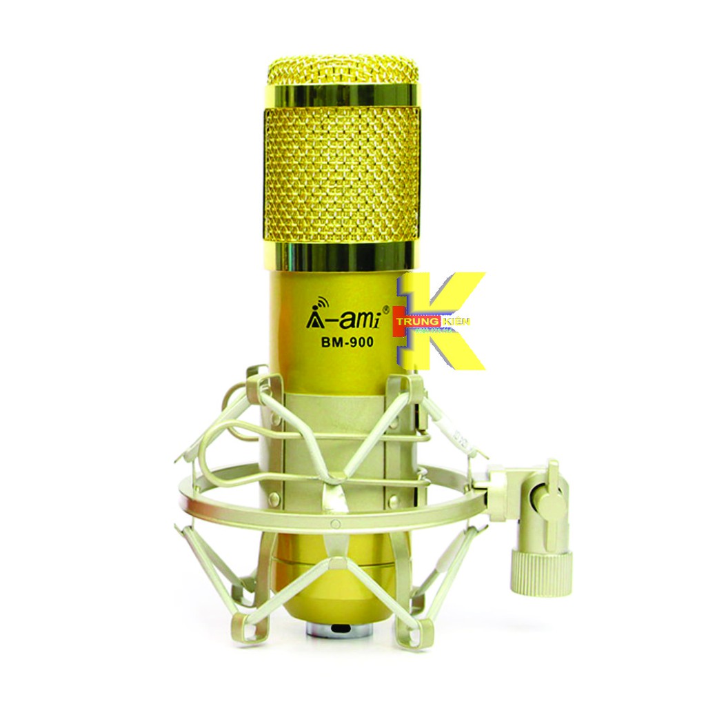 MICRÔ THU ÂM AMI BM-900 (LOẠI 1) MIC HÁT KARAOKE LIVE STREAM.