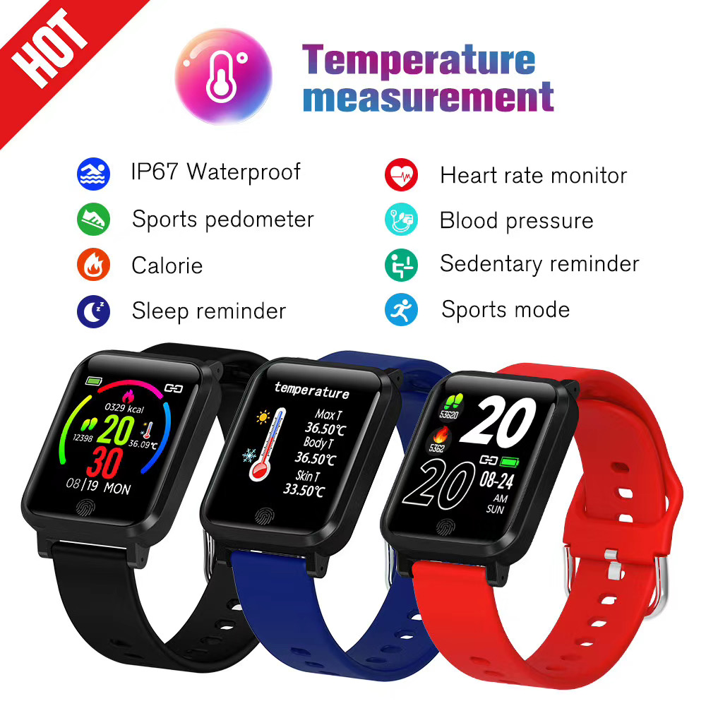 Bộ Đồng Hồ Thông Minh Giúp Đo Nhịp Tim / Huyết Áp Chuyên Dụng F29 Smart Watch Waterproof Sports for Apple Android Smartwatch Heart Rate Monitor Blood Pressure Functions Smart Bracelet Fitness Tracker Blood Pressure Fitness Band Sports Smart Wristband