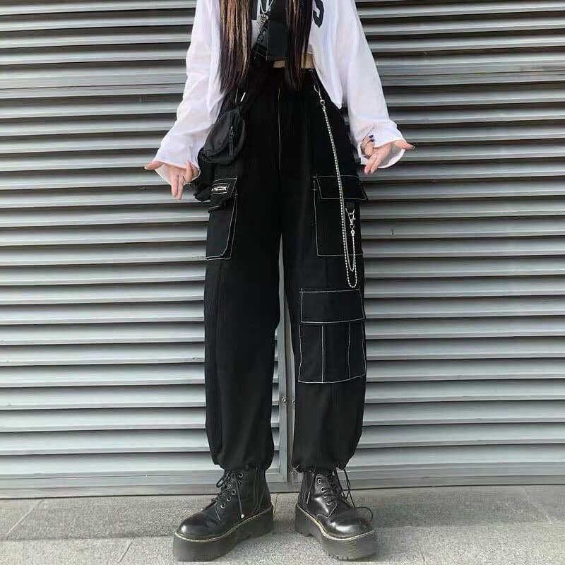 Quần jogger kaki túi hộp kèm xích có dây rút cực chất kèm ảnh/video thật xưởng sỉ nguyễn hoa | BigBuy360 - bigbuy360.vn