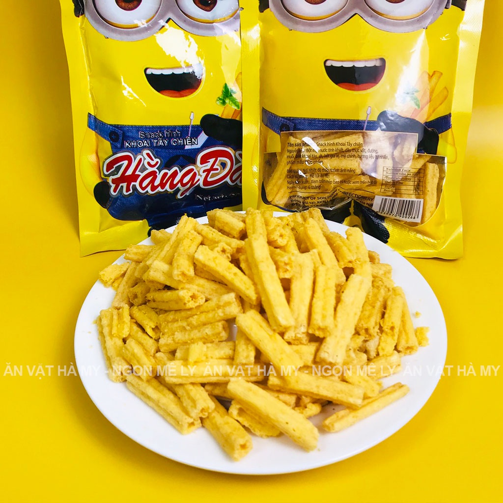 Snack khoai tây chiên minion đồ ăn vặt Hà My