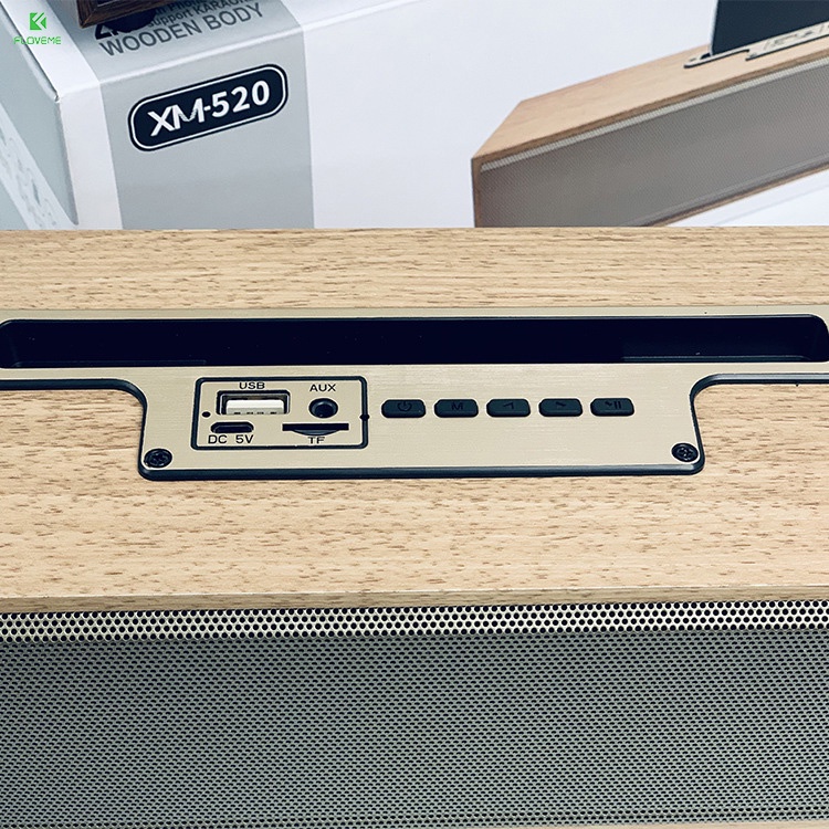 Loa Gỗ Bluetooth FLOVEME XM520 - Công suất 5W - Âm thanh tốt - Âm Bass lớn - Dung lượng Pin lớn - Tần số 100Hz - 20KHz