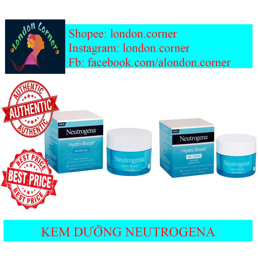 Kem dưỡng NEUTROGENA HYDRO BOOST WATER GEL/ GEL CREAM 50ml