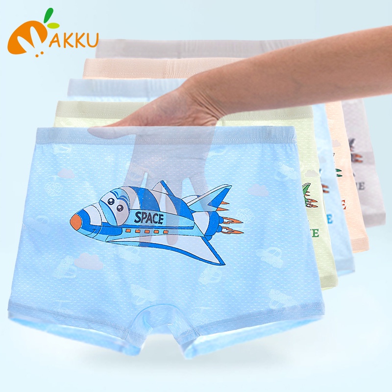 Quần Lót Boxer Vải Cotton Phối Lưới Thiết Kế Thoải Mái Cho Bé Trai
