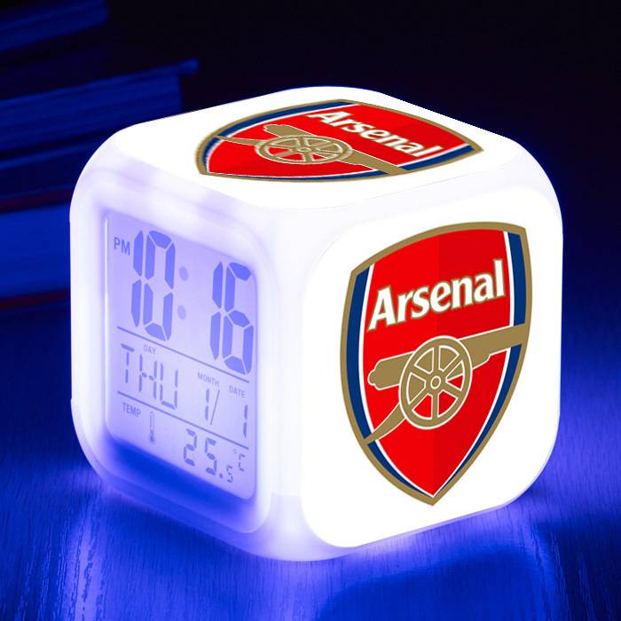 Đồng Hồ Báo Thức NP2 PN2 Có Đèn LED Thay Đổi Màu Sắc Hình Câu Lạc Bộ Bóng Đá Manchester City MUN Chelsea Liverpool