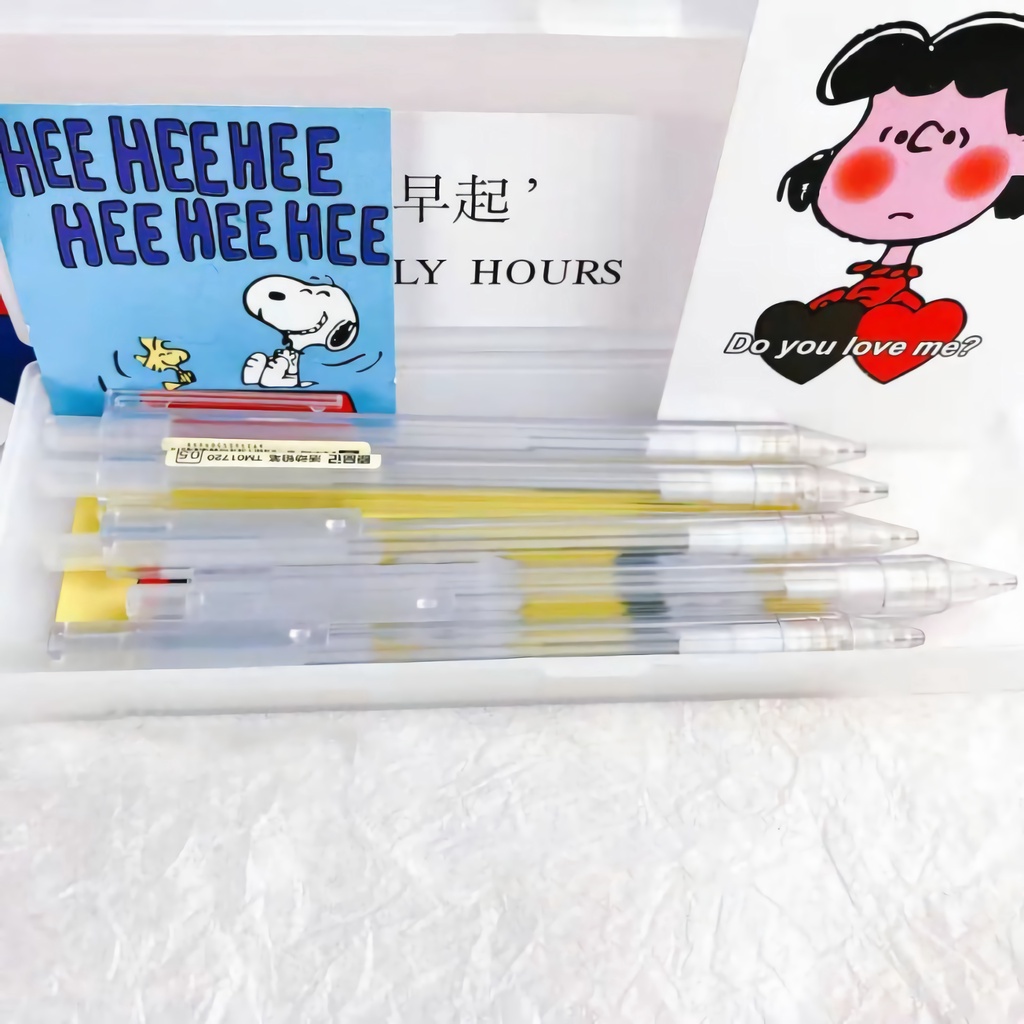 MUJI Style 0.5 / 0.7mm Bút chì cơ tối giản Bút chì cơ trong suốt