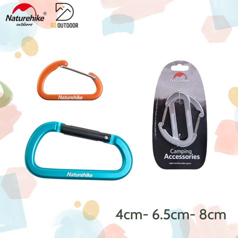 Móc Khóa Carabiner Naturehike 4cm- 6.5cm- 8cm Hợp Kim Nhôm