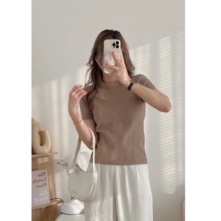 [Hàng có sẵn] Áo len tăm cộc tay basic nhiều màu chất đẹp