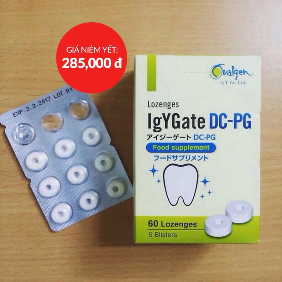 Viên Ngậm Chống Sâu Răng Ovalgen IGYGATE DC-PG 60 Viên - Nhật Bản