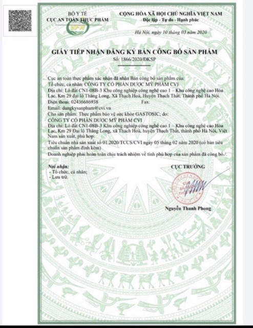 [Tích điểm 8 tặng 1] Gastosic - giảm trào ngược dạ dày thực quản