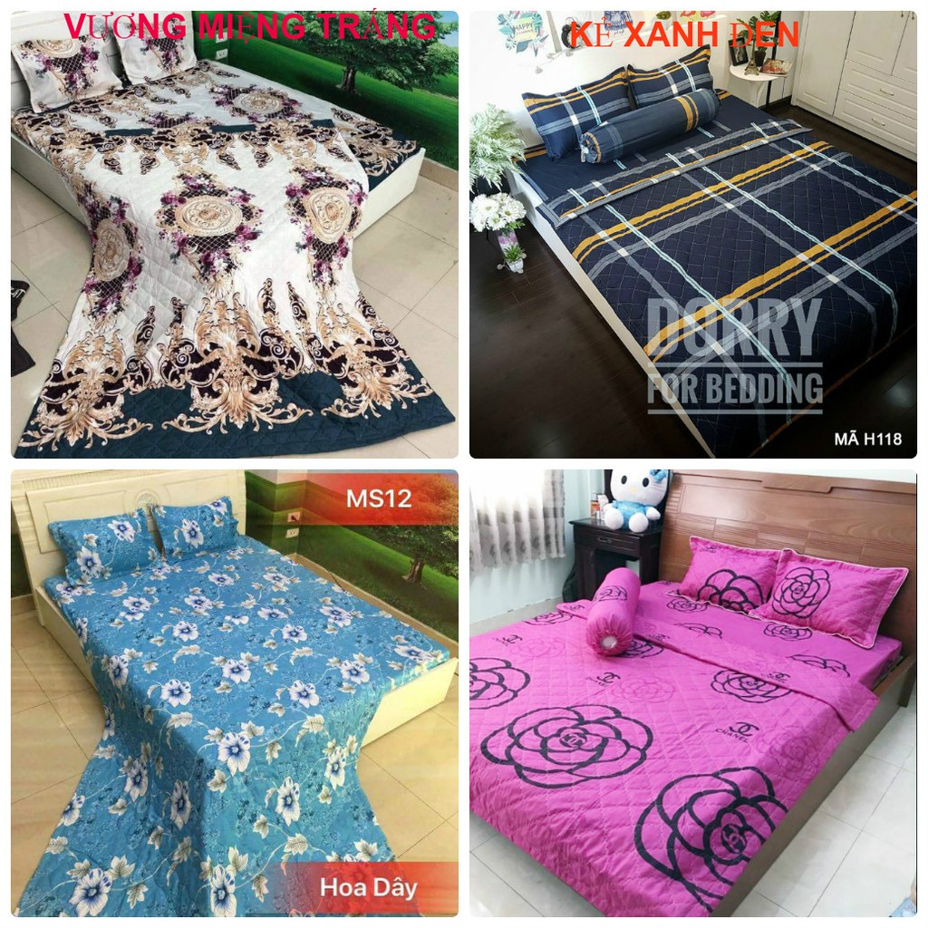 (Siêu Khuyến Mại) Set 5 chăn hè mẫu KLong Vàng Poly cotton