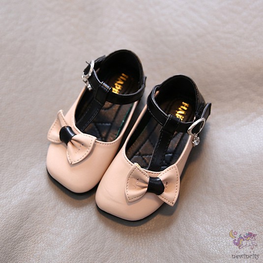 Giày búp bê đính nơ mềm chống trượt cho bé gái