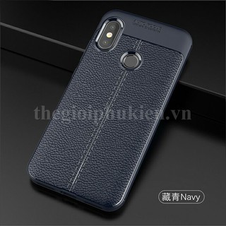 Ốp lưng Xiaomi Redmi 6 Pro silicon giả da, chống sốc Auto Focus