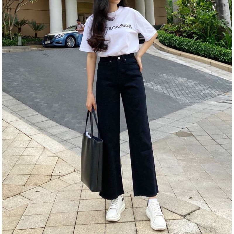 XINH XINH Set áo pull DG + quần suông đen RẺ QUÁ