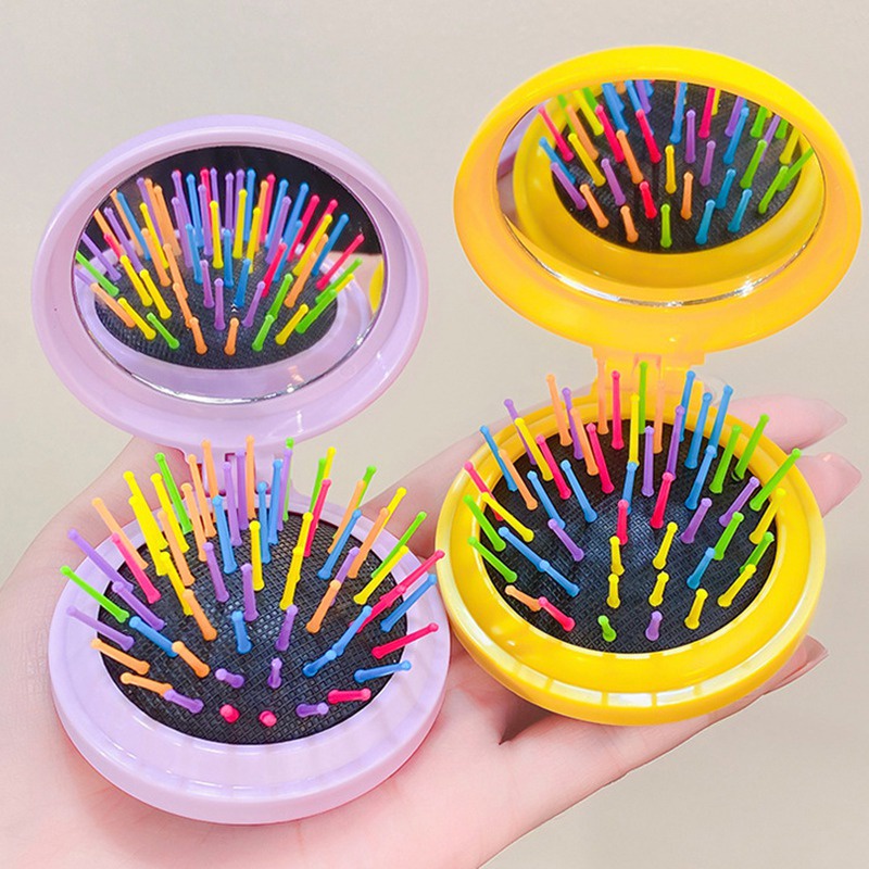 Bộ Gương Và Lược Trang Điểm Họa Tiết Hoạt Hình Dễ Thương Cho Nữ