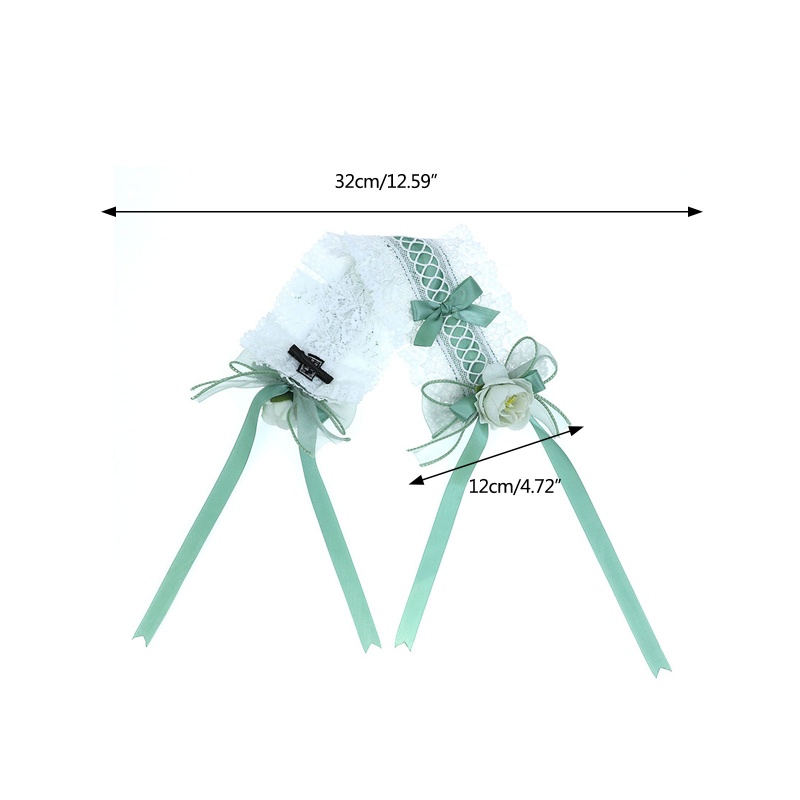 Cài Tóc Đính Nơ Ren Xếp Ly Tinh Tế Hóa Trang Dự Tiệc Cho Nữ