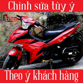 Tem Trùm Exciter 150 Đỏ Nhám Chỉ Đen Đồng Hồ