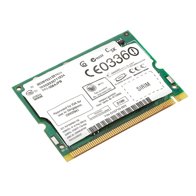 Card Mạng Không Dây Intel Pro / 2200BG 802.11B / G Mini PCI Dành Cho Toshiba Dell