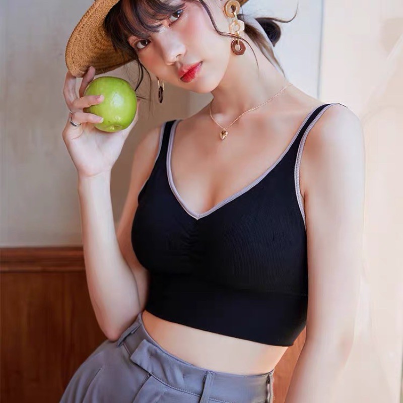 Áo bra gym yoga B2014 bản dây vai rộng khoét lưng sexy | BigBuy360 - bigbuy360.vn