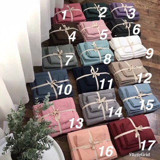 Bộ Chăn Ga Gối Đũi Màu Vintage - Hàng uy tín