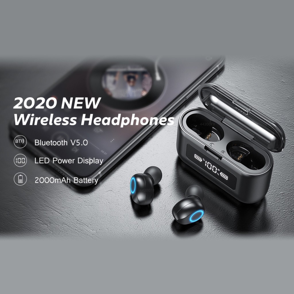 Tai Nghe Nhét Tai Hel + W1 Tws Không Dây Kết Nối Bluetooth 5.0 Chống Thấm Nước