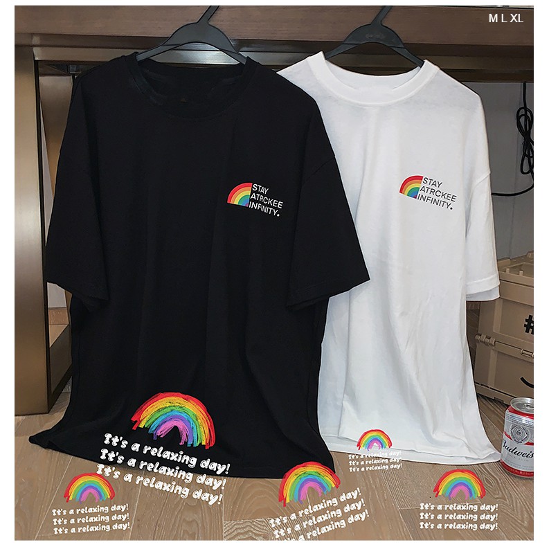 Áo thu tay lỡ   STAY ATRCKEE  phông Unisex nam nữ tee oversize form rộng pull Ulzzang Streetwear Hàn Quốc vải mềm