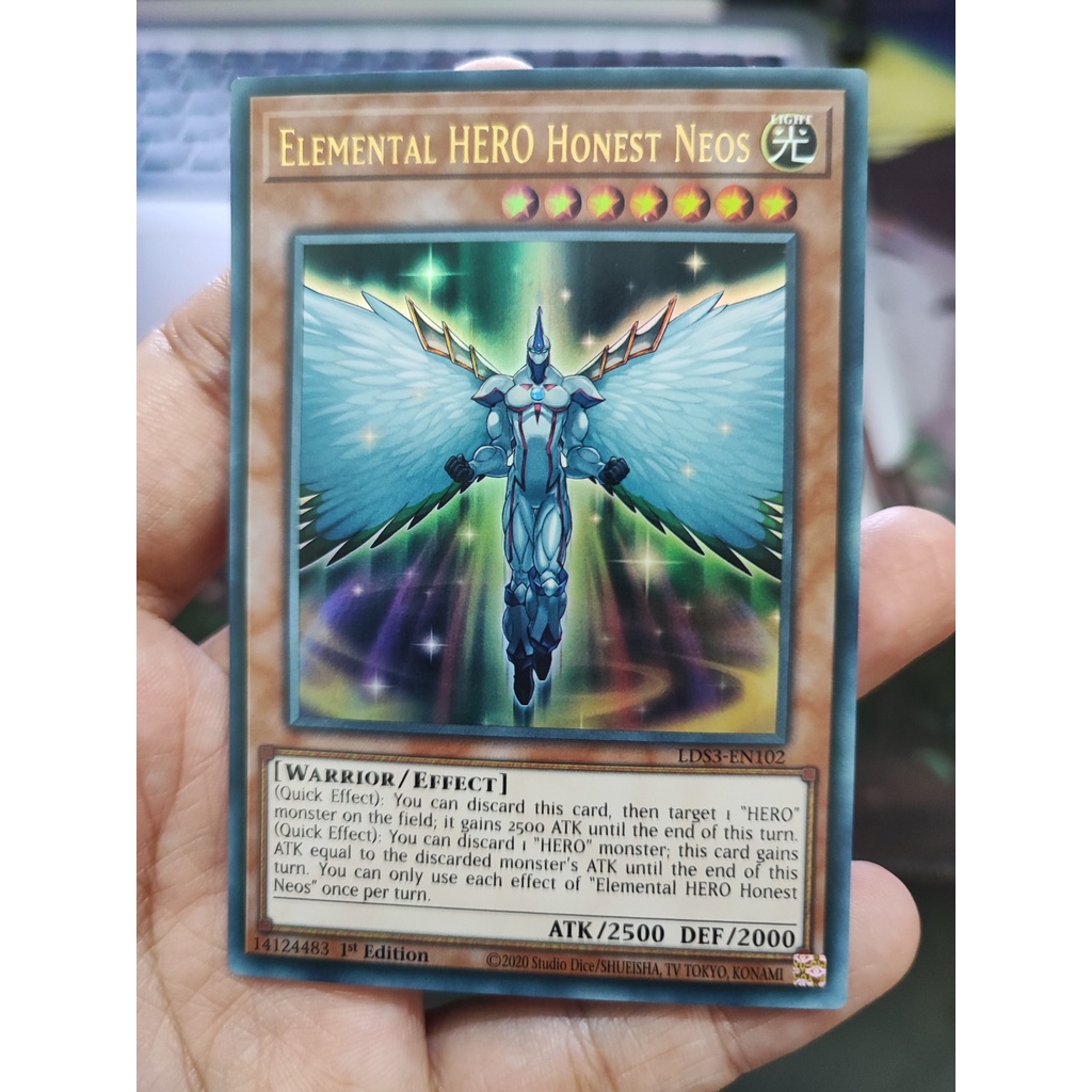 1 lá thẻ bài Elemental HERO Honest Neos - LDS3-EN102 - Ultra Rare 1st Edition