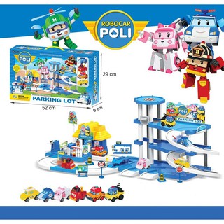 BỘ LẮP RÁP CÔNG TRÌNH NHÀ XE ROBOCAR POLI 3 TẦNG