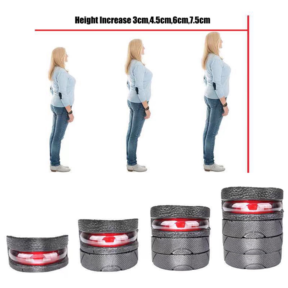 Đệm Lót Giày Thể Thao Tăng Chiều Cao 3-7.5Cm Chống Sốc Dành Cho Nam Và Nữ