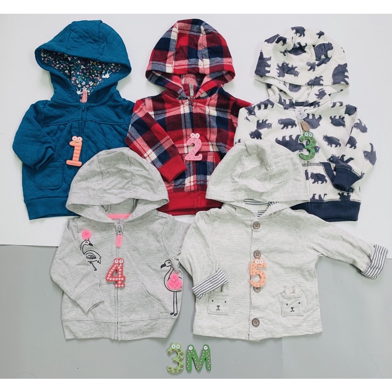 Size 3m - Áo khoác cho bé trai bé gái 4-6kg