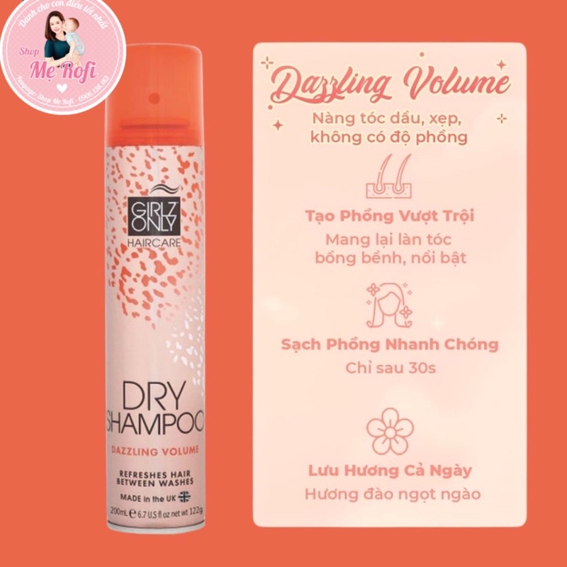 Dầu Gội Khô Girlz Only Haircare - Shop Mẹ Rofi