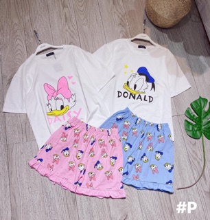Bộ mặc nhà vịt cute (2 màu ảnh thật)