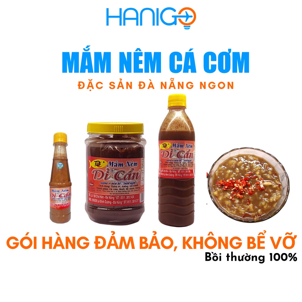 Mắm Nêm Cá Cơm Đà Nẵng hiệu Dì Cẩn, chấm bánh tráng cuốn thịt heo- Đặc sản Đà Nẵng Ngon HANIGO FOOD