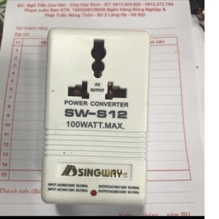 Bộ đổi nguồn sw -s12 -2 chiều 220v110v 100w