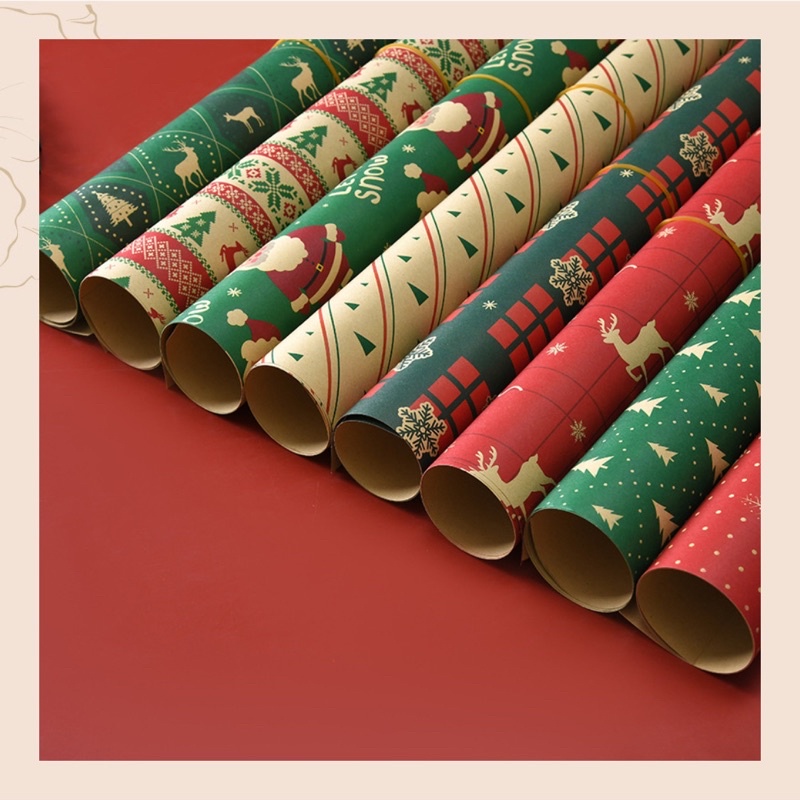 Giấy gói quà chủ đề Giáng Sinh