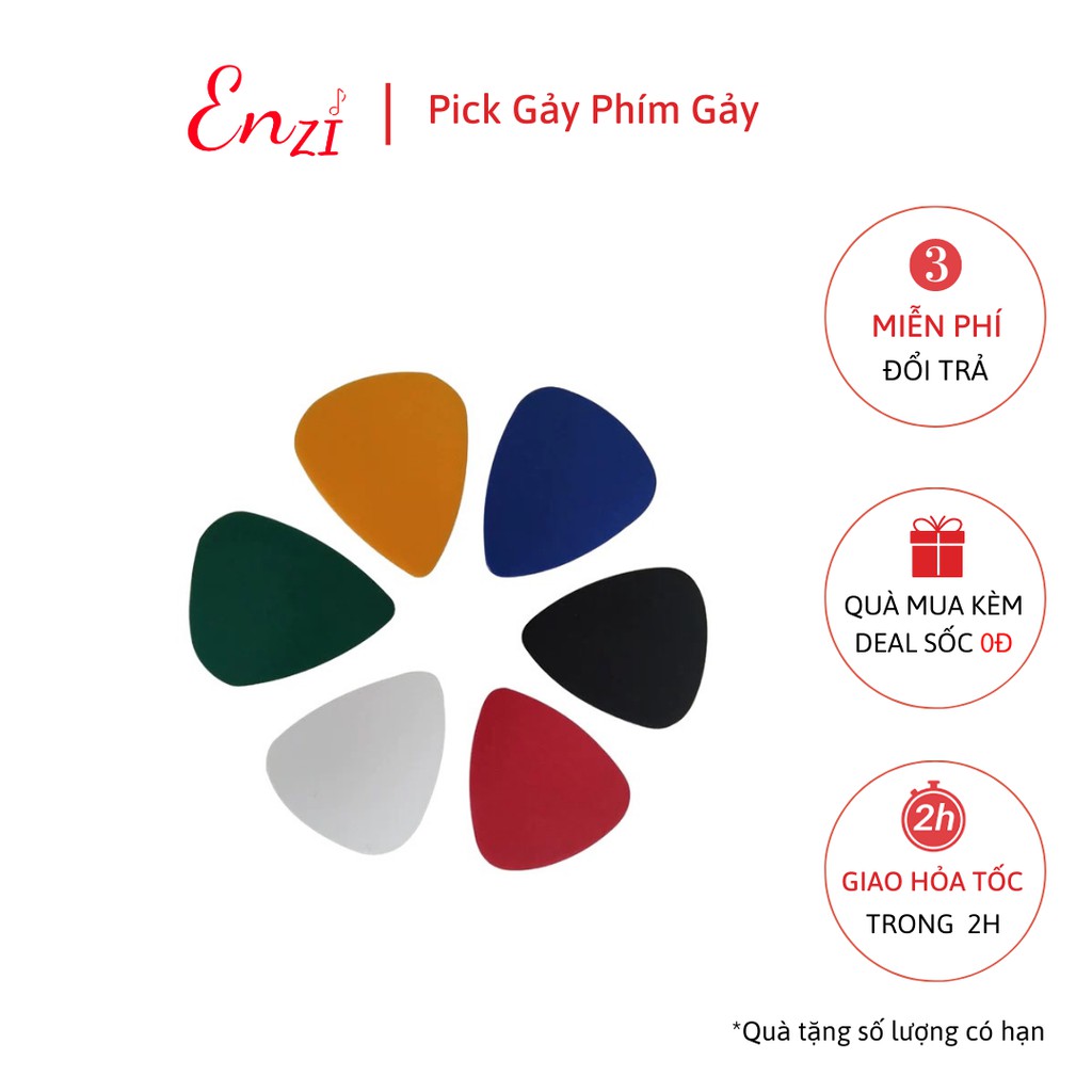 Phím gảy đàn pick gẩy đủ cỡ 0,46mm pick Alice 0,71mm 0,81mm 0,96mm 1,2mm 1,5mm Enzi