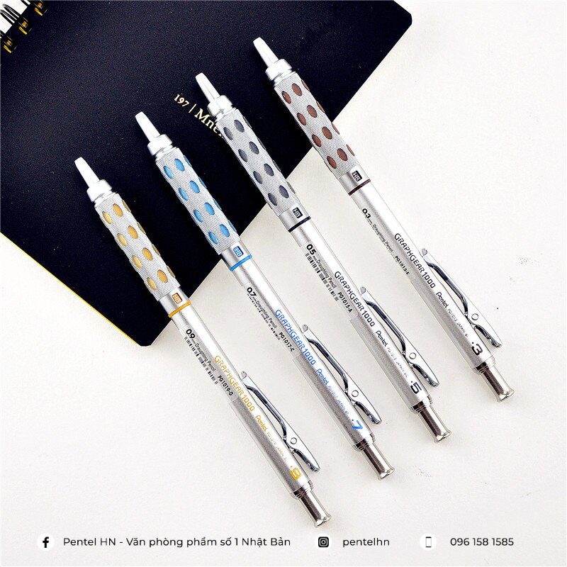 (Chuyển Được Độ B) Bút Chì Kim Bấm Kỹ Thuật Chuyên Nghiệp Pentel Graphgear 1000 | Vẽ Phác Thảo, Kiến Trúc, Mỹ Thuật