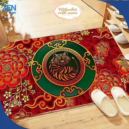 Thảm lau chân trải sàn 40x60cm, Thảm Chùi chân hình thú 3D chống trơn trượt thấm hút tốt