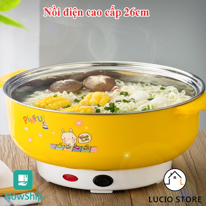 Nồi lẩu đa năng 2 trong 1 đường kính 26cm, dùng nấu lẩu, mì tôm