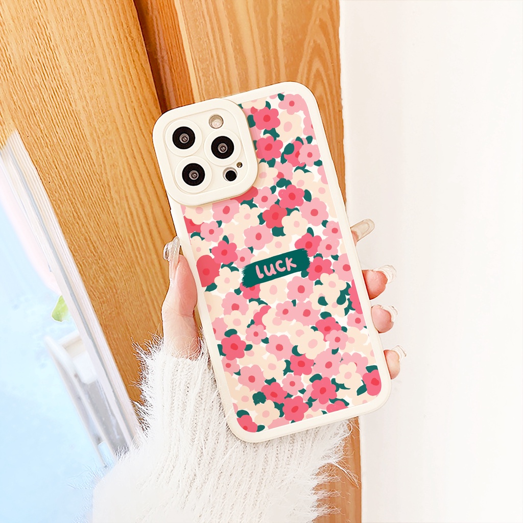 Ốp lưng iphone Lucky Tulip cạnh vuông 6/6plus/6s/6splus/7/7plus/8/8plus/x/xs/11/12/13/14/pro/max/promax/plus/shin/case