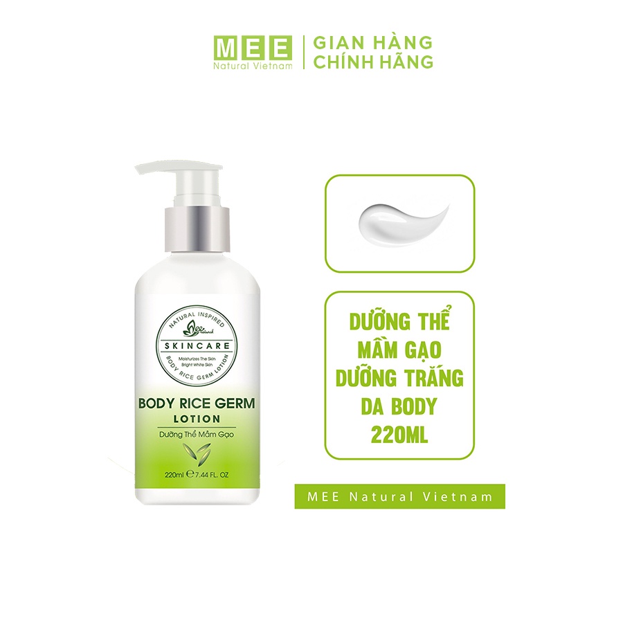 Kem dưỡng trắng da body nhau thai cừu Mee Natural, nâng tone cấp ẩm 162g