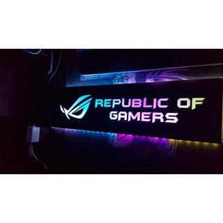 Tấm che Nguồn ReLIFE (Cover PSU) Mẫu ROG led RGB, , tấm che giúp bảo vệ nguồn máy tính, làm đẹp không gian Gaming