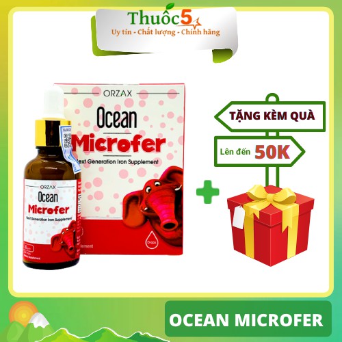 Ocean Microfer Hỗ Trợ Bổ Sung Sắt, Cải Thiện Tình Trạng Thiếu Máu Cho Cơ Thể Hộp 30ml
