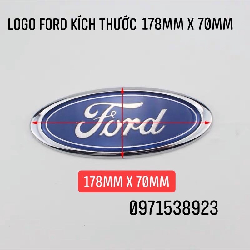 Logo FORD nhiều kích thước dán đầu hoặc đuôi xe FORD