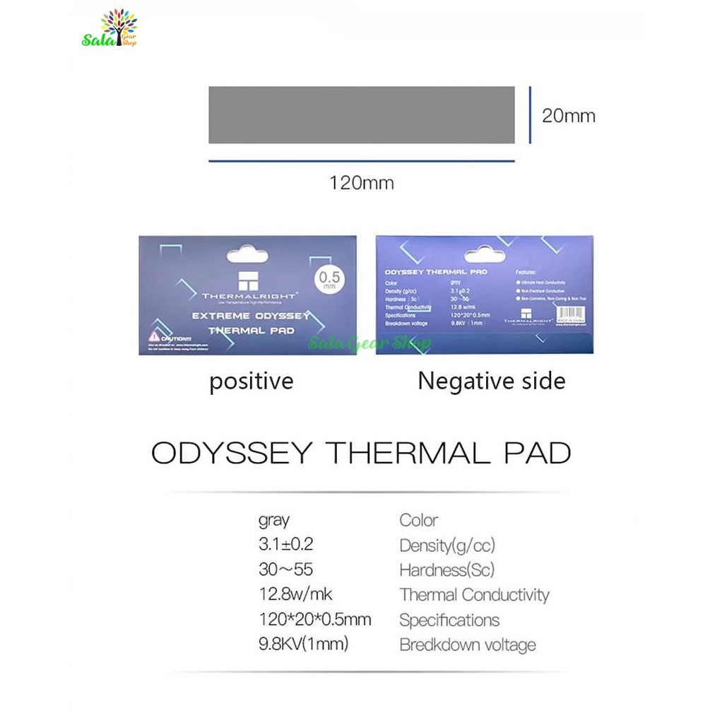 Pad tản nhiệt Thermalright Odyssey Thermal Pad 120x20mm