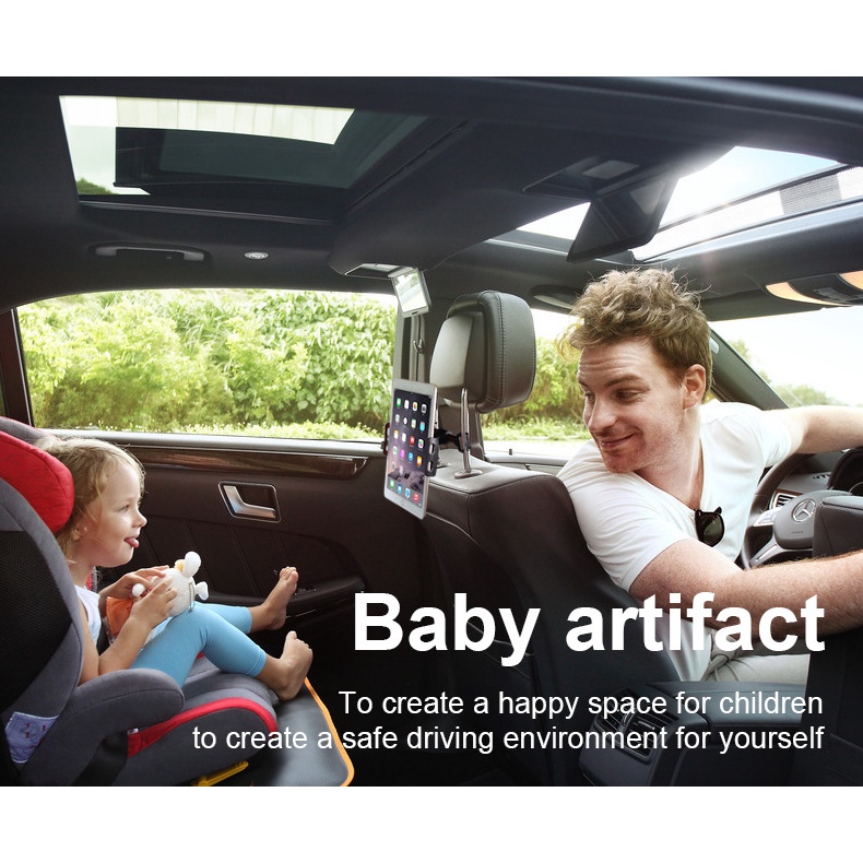 Giá Đỡ Điện Thoại / Máy Tính Bảng Xoay 360 Độ 4 Inch Gắn Ghế Sau Xe&quot;-11&quot; Giá Đỡ Điện Thoại Gắn Xe Hơi