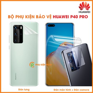 Dán màn hình Huawei P40 Pro và dán lưng Huawei P40 Pro và dán camera Huawei P40 Pro – Combo3
