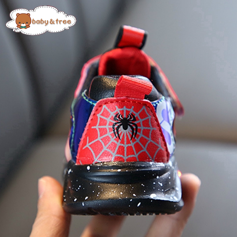 Giày thể thao có đèn LED họa tiết Spiderman thời trang L6256
