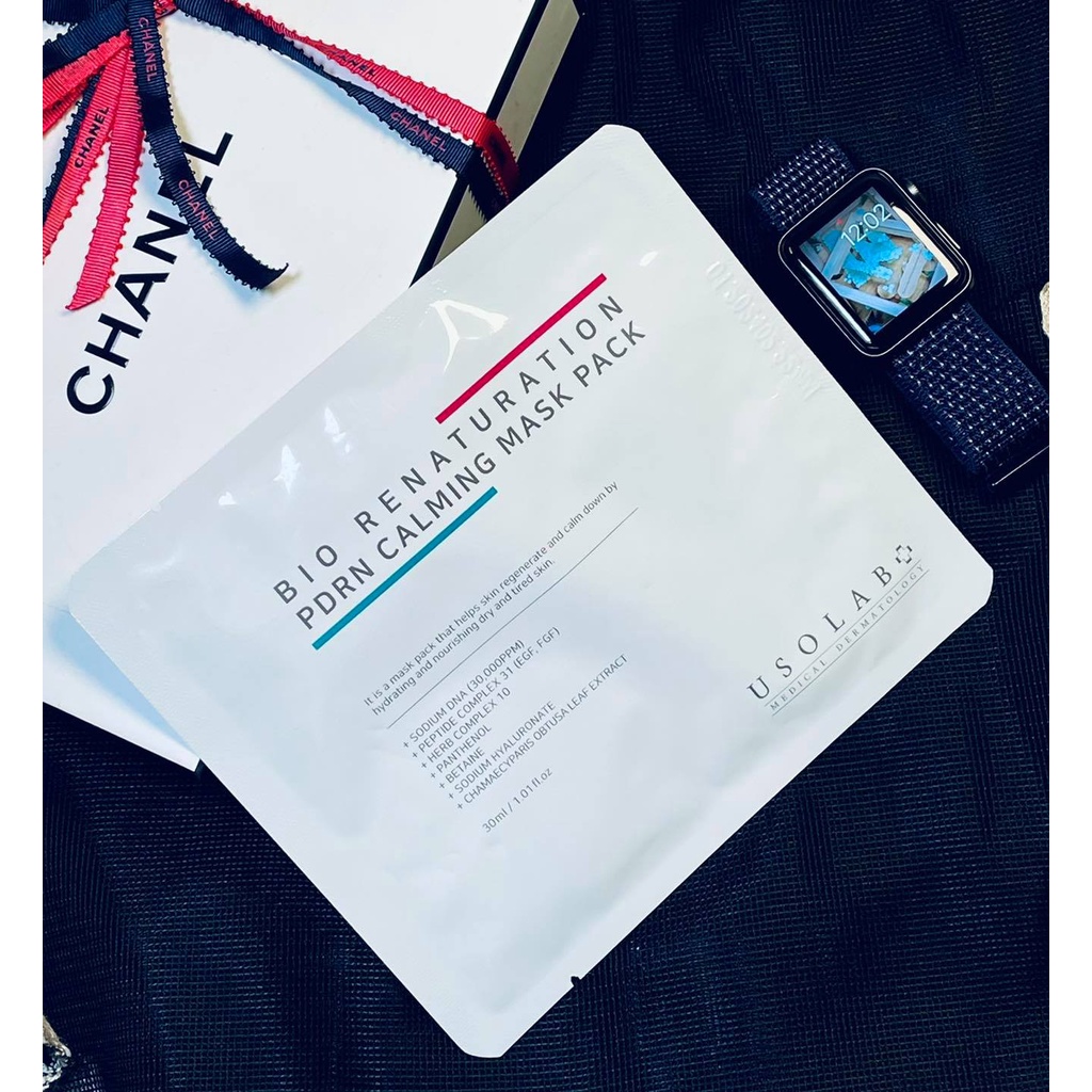 Mặt Nạ Tái Tạo Da USOLAB BIO RENATURATION PDRN CALMING MASK PACK