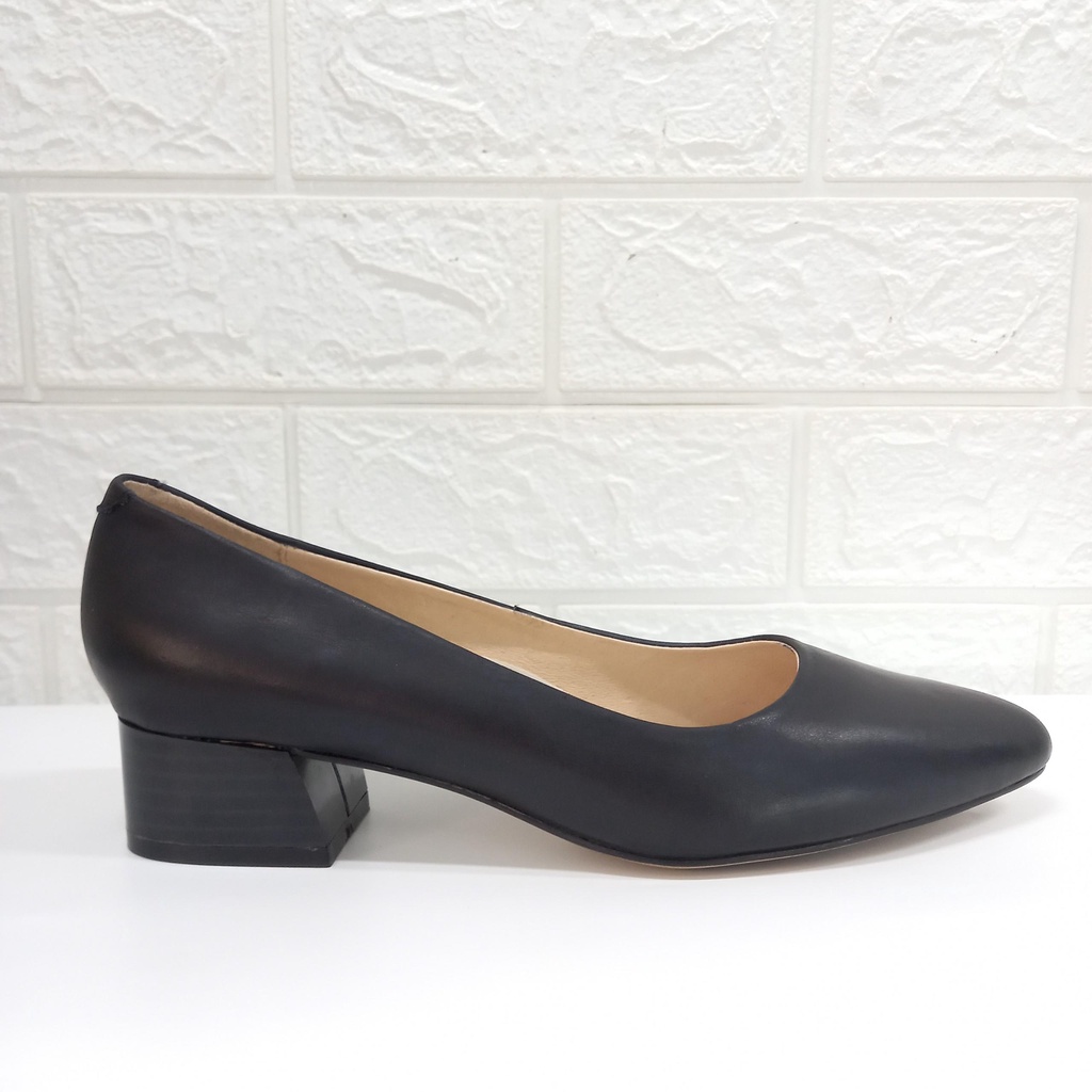 Giày CK mũi nhọn, gót trụ chống xước 3cm